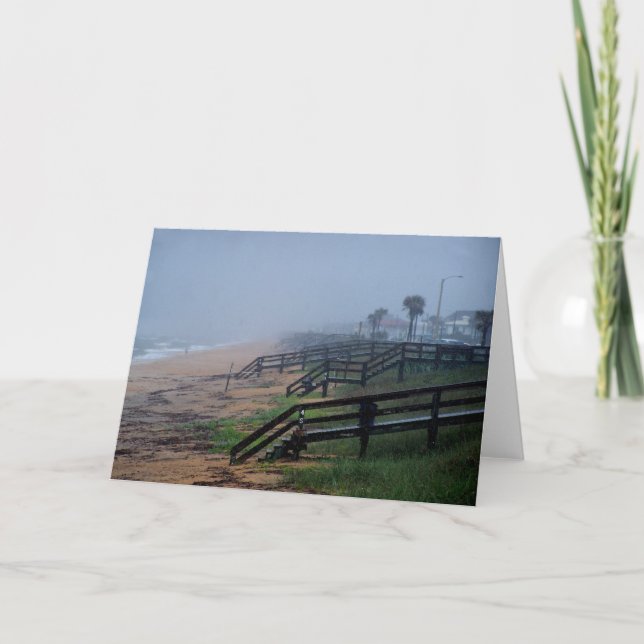 Regentag in Flagler Beach Florida Karte (Vorderseite)