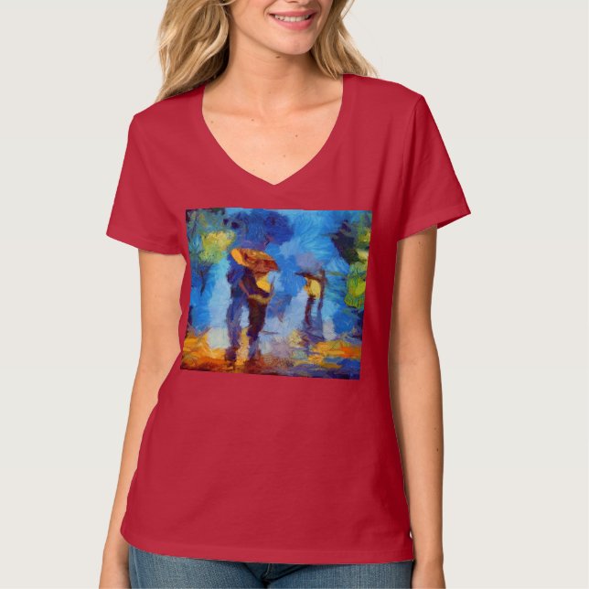 Regentag in Paris T-Shirt (Vorderseite)