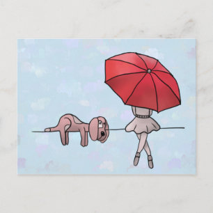 Regentage im blau postkarte