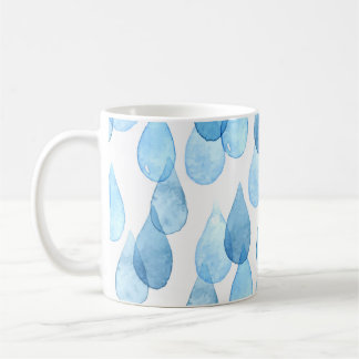 Regentage: Vintages Aquarellmuster Kaffeetasse