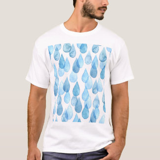 Regentage: Vintages Aquarellmuster T-Shirt