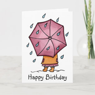 Regentags Geburtstag Karte