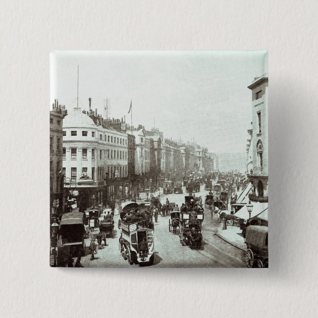 Regente Straße, London c.1900 Button (Vorderseite)