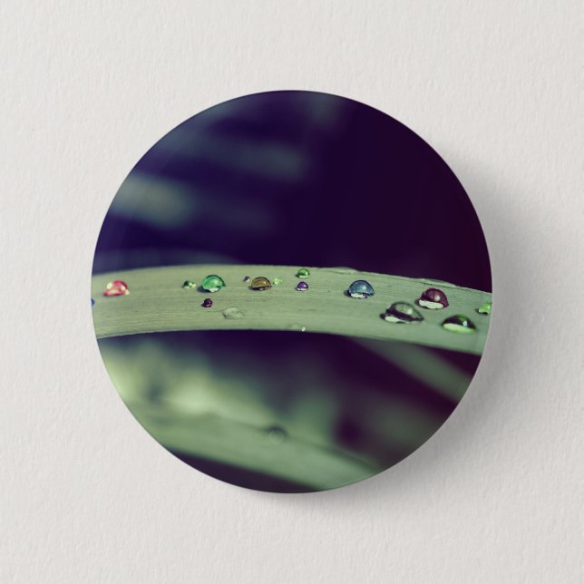 Regentropfen Abzeichen / Knopf Button (Vorderseite)