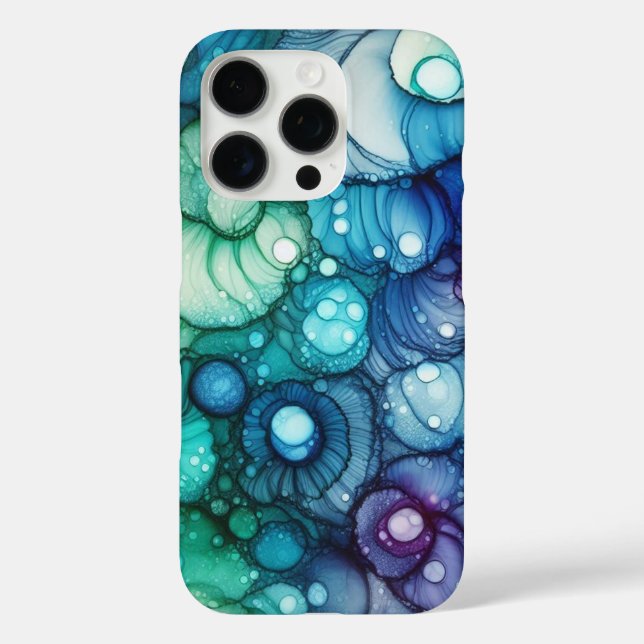 Regentropfen Alcohol-Tinte iPhone 16 Pro Hülle (Rückseite)