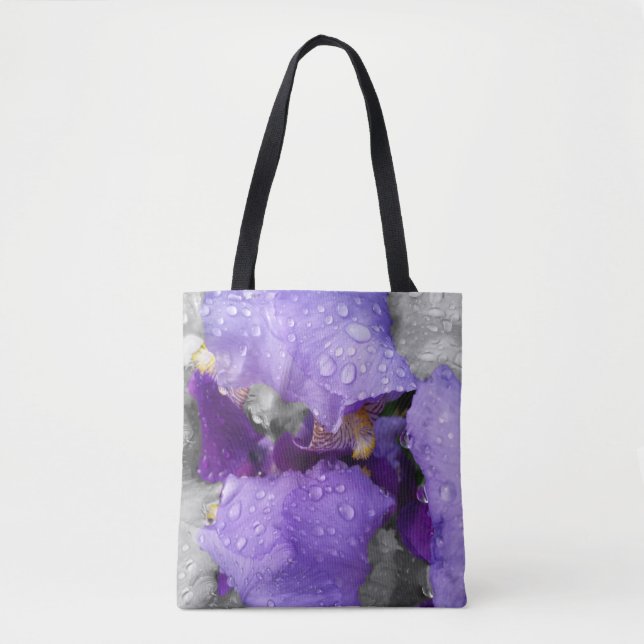 Regentropfen an Iris Tasche (Vorderseite)