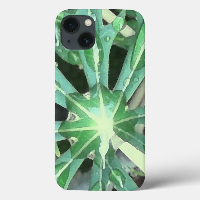 Regentropfen auf Blättern Case-Mate iPhone Hülle (Rückseite)