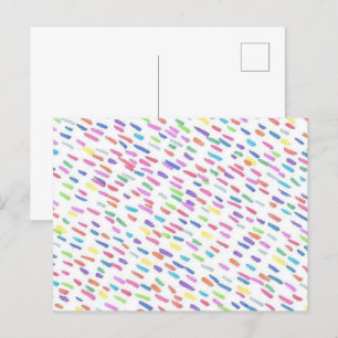 Regentropfen auf dem Regenbogen Postkarte