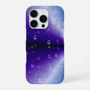 Regentropfen auf Lila Regenbogen iPhone 16 Pro Hülle