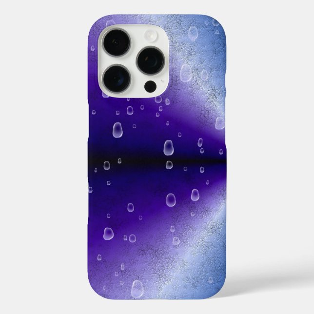Regentropfen auf Lila Regenbogen iPhone 16 Pro Hülle (Rückseite)