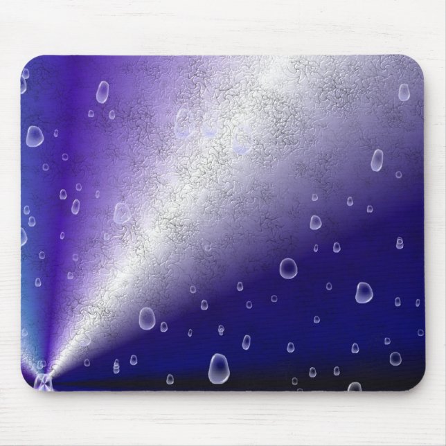 Regentropfen auf Lila Regenbogen Mousepad (Vorne)