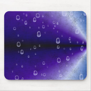 Regentropfen auf Lila Regenbogen Mousepad