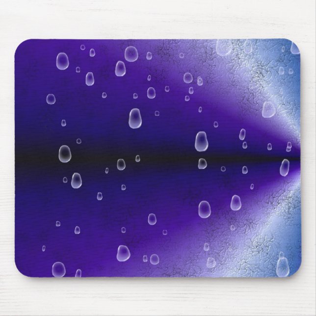 Regentropfen auf Lila Regenbogen Mousepad (Vorne)