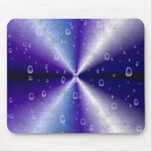 Regentropfen auf Lila Regenbogen Mousepad