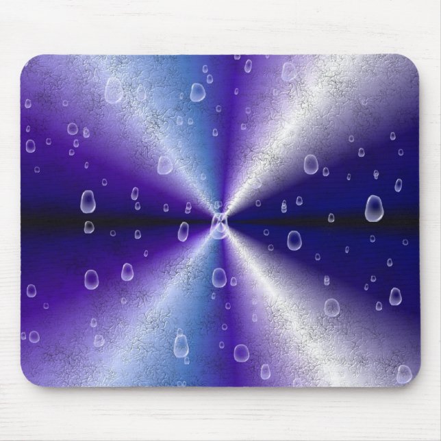 Regentropfen auf Lila Regenbogen Mousepad (Vorne)