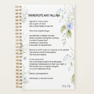 Regentropfen fallen Gedichte Planer
