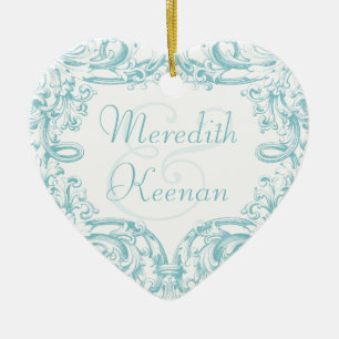 Regentschafts-Eleganz-erstes Weihnachten verzieren Keramik Ornament