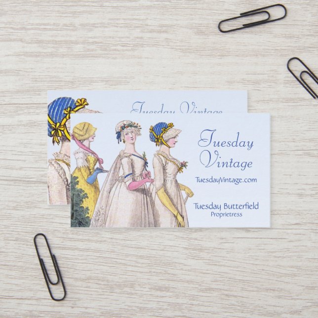 Regentschafts-Modegeck-Gewohnheits-Visitenkarten Visitenkarte (Vorderseite/Rückseite Beispiel)