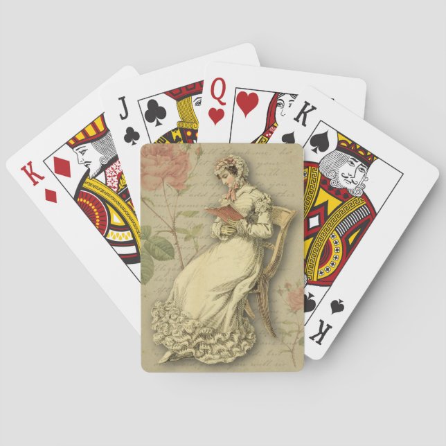Regentschafts-Spielkarten - Jane Austen inspiriert Spielkarten (Rückseite)