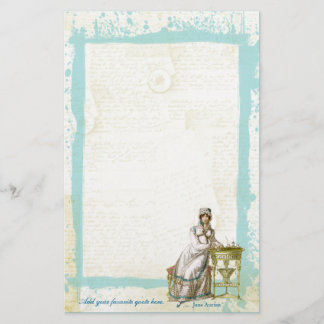 Regentschafts-Vintages Art-Briefpapier Janes Briefpapier
