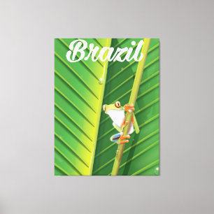 Regenwald Baumfrosch Brasilien Reiseplakat Leinwanddruck