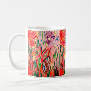 Regenwald-Chamäleon-Zeichnung Kaffeetasse