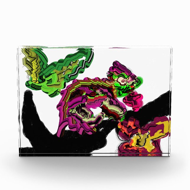 Regenwald Chameleon Spaß Fotoblock (Vorderseite)