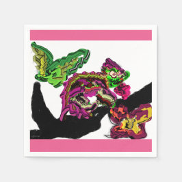 Regenwald Chameleon Spaß Serviette