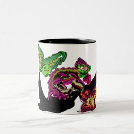 Regenwald Chameleon Spaß Zweifarbige Tasse