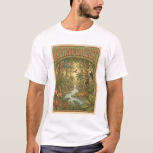 Regenwald-Retro-Design T-Shirt
