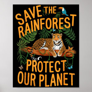 Regenwald retten Unsere Erde Klimas Ohr Poster