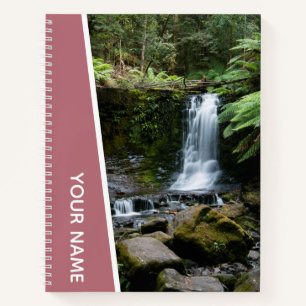 Regenwald Wasserfälle Natur, Australien, Rose Gold Notizbuch