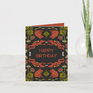 Regenwaldkarte zum Geburtstag - Frösche Karte