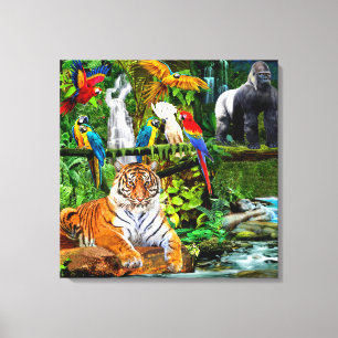 REGENWALDWILDLIFE LEINWANDDRUCK