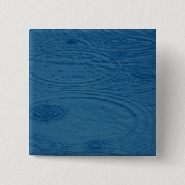Regenwellen (Blaue Wasserwaagen) Button (Vorderseite)