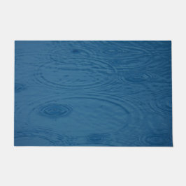 Regenwellen (Blaue Wasserwaagen) Fußmatte