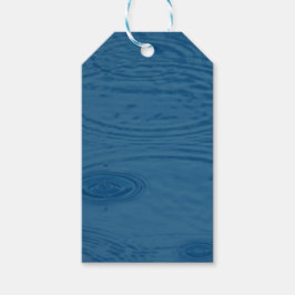 Regenwellen (Blaue Wasserwaagen) Geschenkanhänger