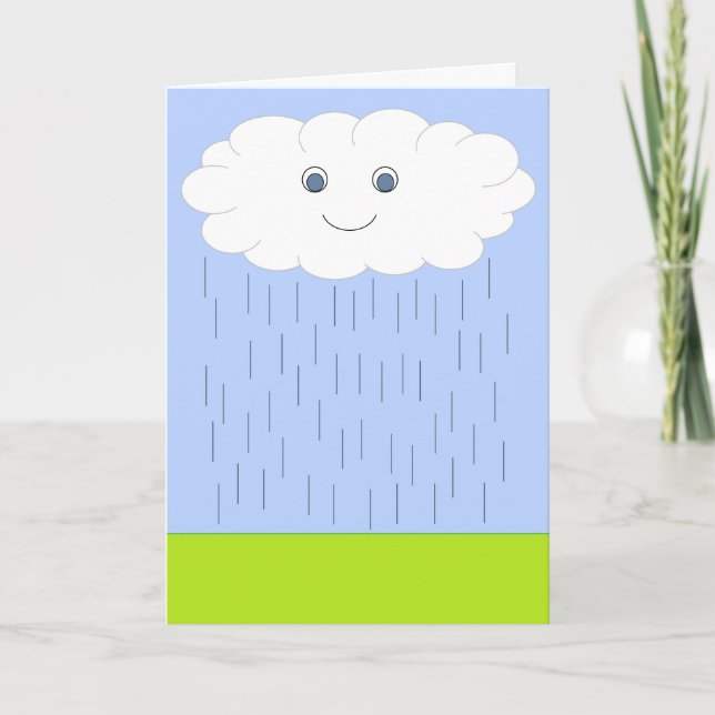 Regenwolke bringt ein Lächeln: Karte (Vorderseite)