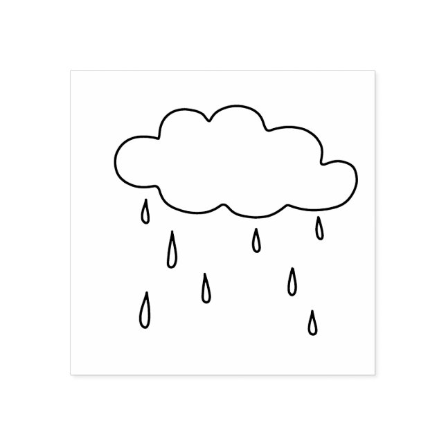 Regenwolke Gummistempel (Prägung)
