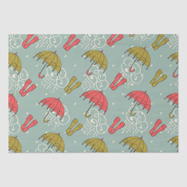 Regenzeit-Design Seidenpapier (Vorderseite)
