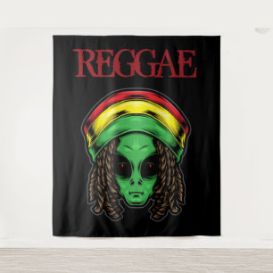 Reggae Alien Wandteppich