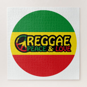 Reggae Art mit positiven Worten Frieden und Liebe