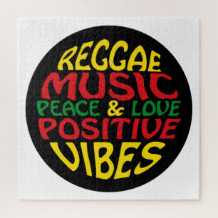 Reggae-Design mit positiven Redewendungen und Zita