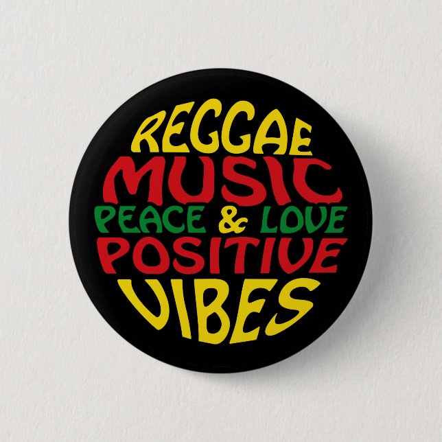 Reggae-Design mit positiven Redewendungen und Zita Button (Vorderseite)