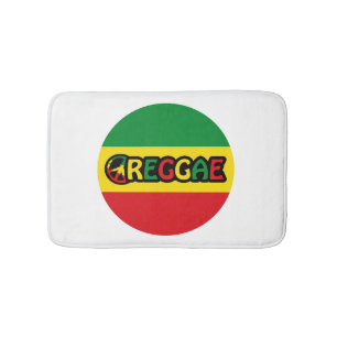 Reggae-Design mit Reggaefarben Badematte