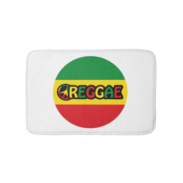 Reggae-Design mit Reggaefarben Badematte (Vorderseite)