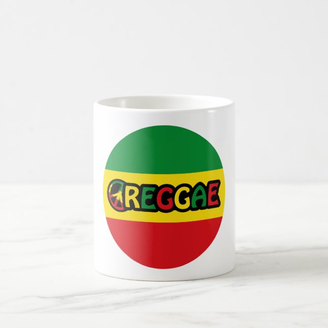Reggae-Design mit Reggaefarben Kaffeetasse (Mittel)