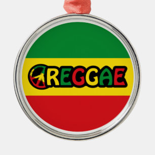 Reggae-Design mit Reggaefarben Ornament Aus Metall