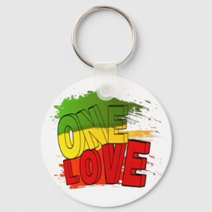 Reggae-Flag, Eine Liebe, Rasta Schlüsselanhänger