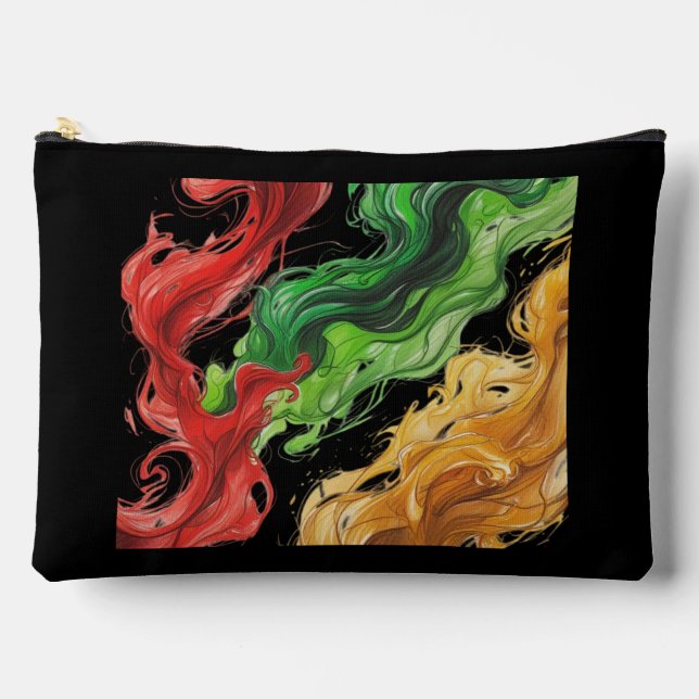 Reggae Flames Large Zubehörtasche (Vorderseite)